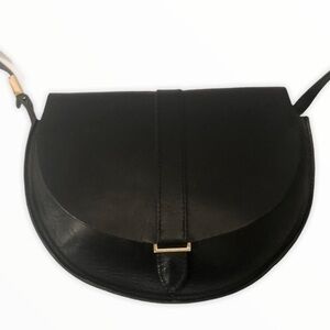 Clare vivier black leather saddle bag USA